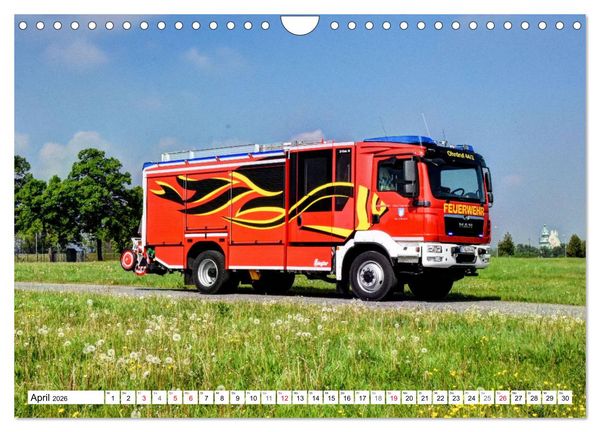 Produktbild: Feuerwehrfahrzeuge (Wandkalender 2026 DIN A4 quer), CALVENDO Monatskalender