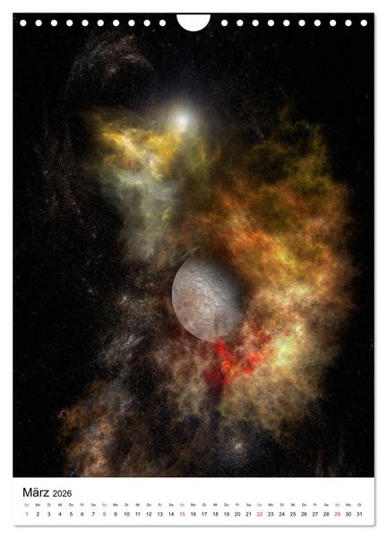 Produktbild: Unser Universum eine interstellare Reise (Wandkalender 2026 DIN A4 hoch), CALVENDO Monatskalender