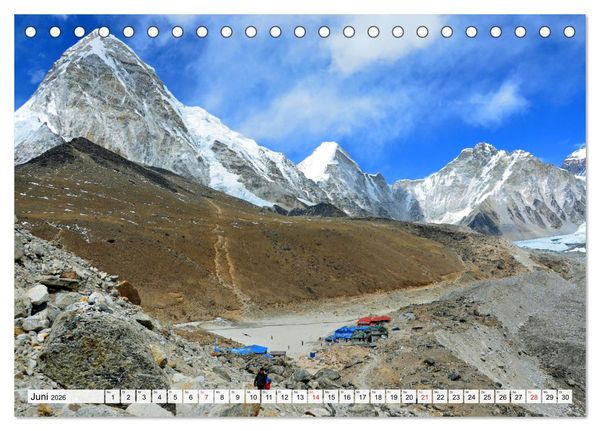 Produktbild: Grandioser Himalaya, Bergriesen in Nepal (Tischkalender 2026 DIN A5 quer), CALVENDO Monatskalender