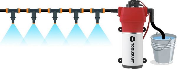 Produktbild: TOOLCRAFT TO-7159158 Niedervolt-Druckwasserpumpe 1020 l/h 12 V/DC