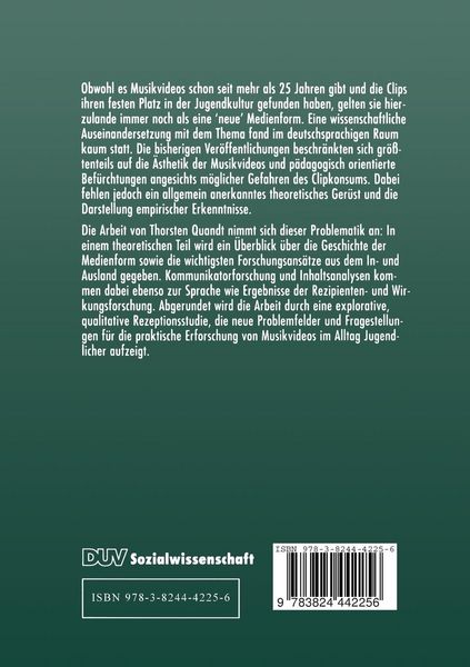 Produktbild: Musikvideos im Alltag Jugendlicher