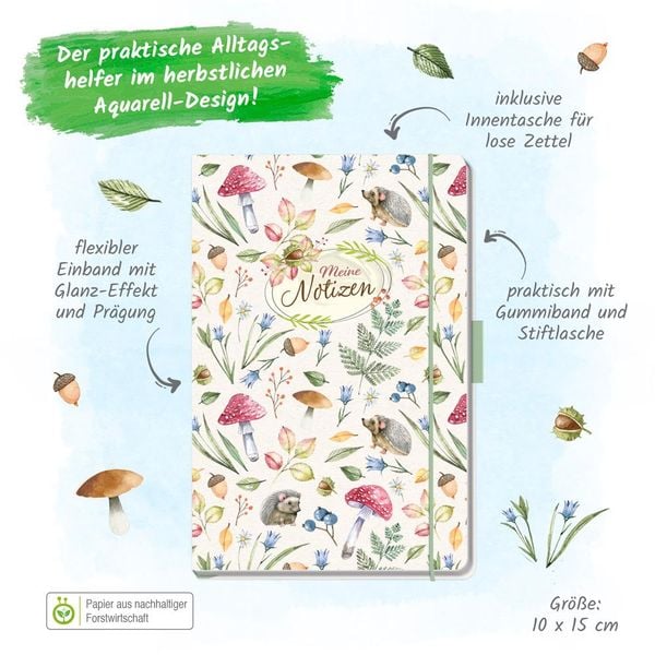 Produktbild: Tr&ouml;tsch Notizbuch klein Waldidylle