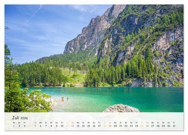 Produktbild: Pragser Wildsee - Traumziel in den Dolomiten (Wandkalender 2026 DIN A4 quer), CALVENDO Monatskalender