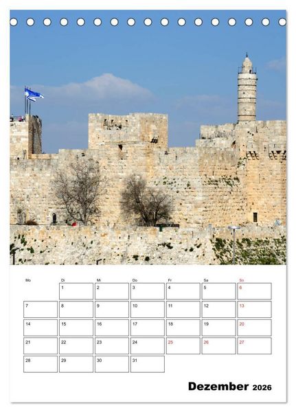 Produktbild: Israel - Der Monatsplaner 2026 (Tischkalender 2026 DIN A5 hoch), CALVENDO Monatskalender