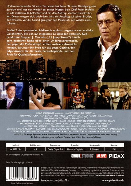 Produktbild: Kampf gegen die Mafia, Staffel 2 (Wiseguy) / Weitere 22 Folgen der preisgekrönten Krimiserie mit Ken Wahl (Pidax Serien-Klassiker) [4 DVDs]