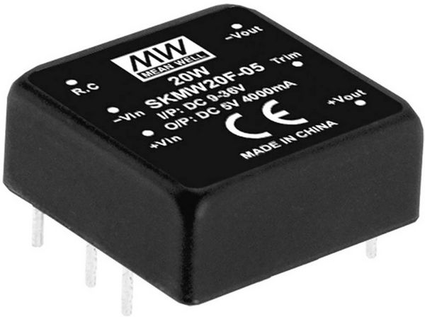 Produktbild: MEAN WELL SKMW20F-03 DC/DC-Wandler 4.5A 20W Anzahl Ausg&auml;nge: 1 x Inhalt 1St.