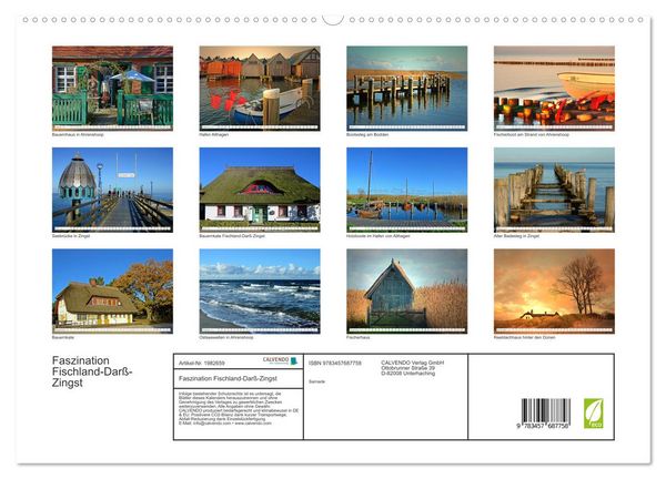 Produktbild: Faszination Fischland-Dar&szlig;-Zingst (hochwertiger Premium Wandkalender 2026 DIN A2 quer), Kunstdruck in Hochglanz
