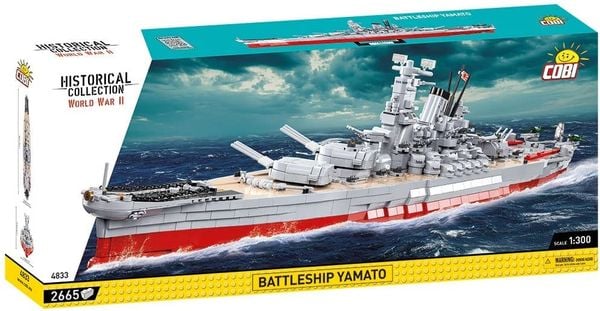 COBI 4833 - Historical Collection, WWII, Battleship Yamato, Kriegsschiff, Bauset