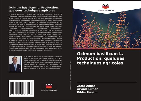 Produktbild: Ocimum basilicum L. Production, quelques techniques agricoles
