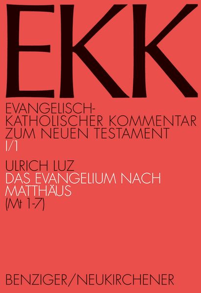 Produktbild: Das Evangelium nach Matth&auml;us, EKK I/1