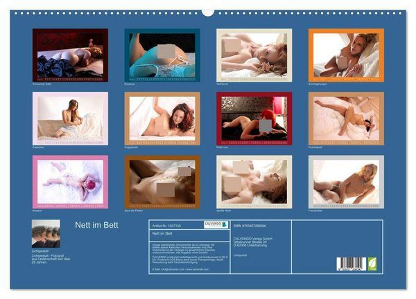 Produktbild: Nett im Bett (Wandkalender 2026 DIN A2 quer), CALVENDO Monatskalender