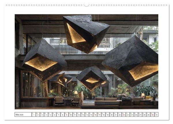 Produktbild: Licht trifft Beton (hochwertiger Premium Wandkalender 2026 DIN A2 quer), Kunstdruck in Hochglanz