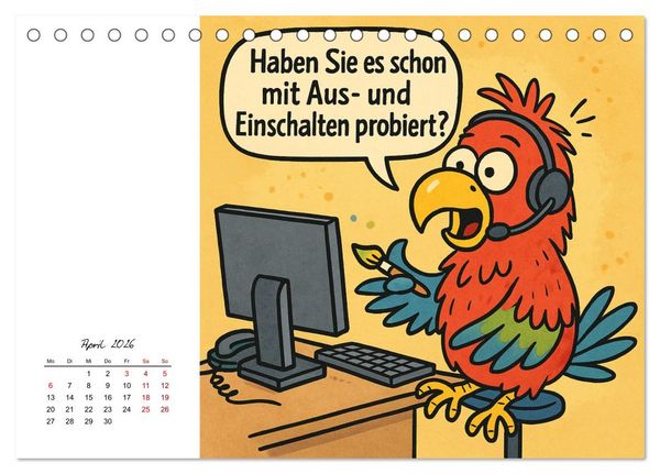 Produktbild: Pfoten, Pelz & Power-Jobs (Tischkalender 2026 DIN A5 quer), CALVENDO Monatskalender