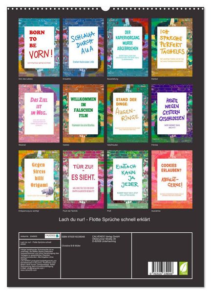 Produktbild: Lach du nur! - Flotte Spr&uuml;che schnell erkl&auml;rt (hochwertiger Premium Wandkalender 2026 DIN A2 hoch), Kunstdruck in Hochglanz