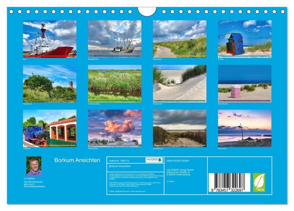 Produktbild: Borkum Ansichten (Wandkalender 2026 DIN A4 quer), CALVENDO Monatskalender