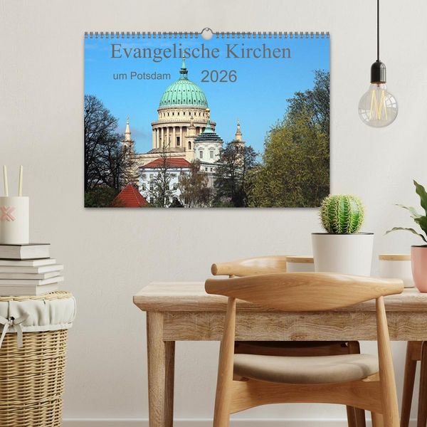 Produktbild: Evangelische Kirchen um Potsdam 2026 (Wandkalender 2026 DIN A3 quer), CALVENDO Monatskalender