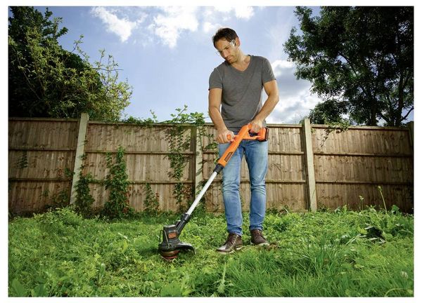 Produktbild: Black & Decker Akku Akku-Rasentrimmer inkl. Akku, inkl. Ladeger&auml;t, H&ouml;henverstellbarer Griff 18 V Schnittbreite (max.): 25 cm