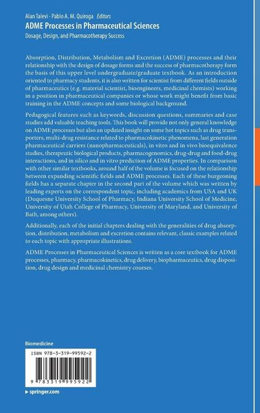 Produktbild: ADME Processes in Pharmaceutical Sciences
