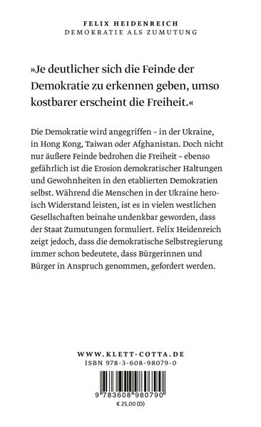 Produktbild: Demokratie als Zumutung