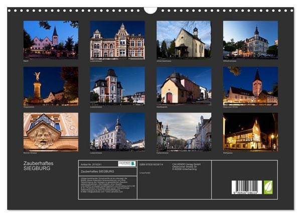 Produktbild: Zauberhaftes SIEGBURG (Wandkalender 2026 DIN A3 quer), CALVENDO Monatskalender