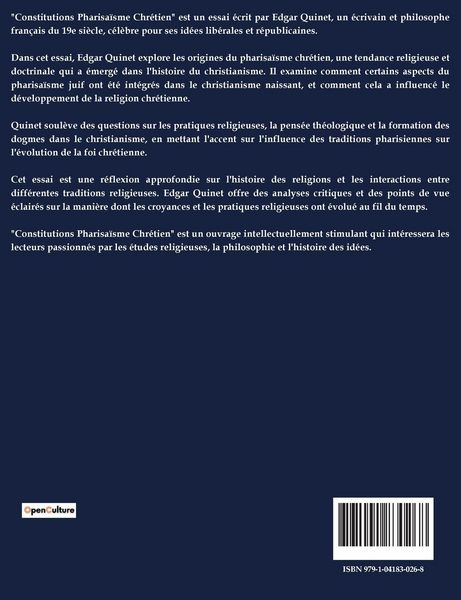 Produktbild: Constitutions Pharisaisme Chr&eacute;tien