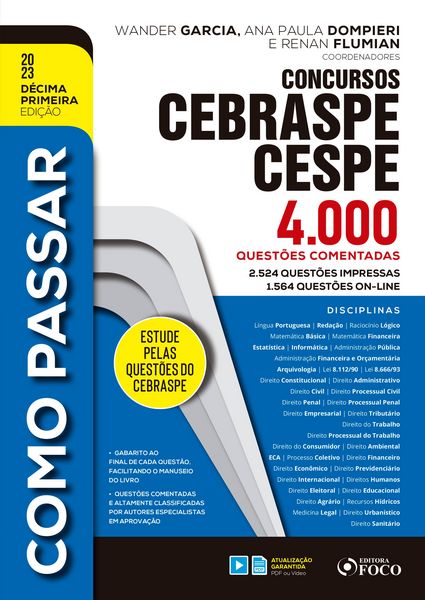 Produktbild: Como passar em concursos CEBRASPE