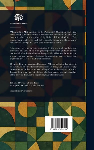 Produktbild: Memorabilia Mathematica; or, the Philomath's Quotation-Book