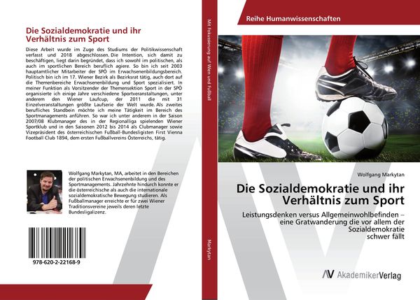 Die Sozialdemokratie und ihr Verhältnis zum Sport, Taschenbuch von Wolfgang Markytan, AV Akademikerverlag, 9786202221689