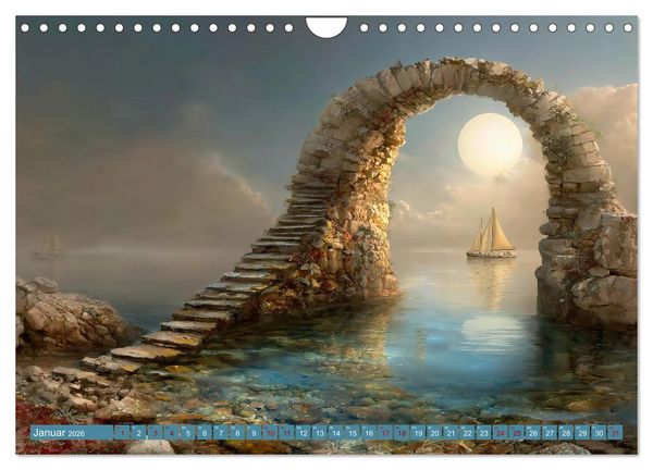 Produktbild: Zwischen Licht und Stille - Tr&auml;ume aus Licht und Form (Wandkalender 2026 DIN A4 quer), CALVENDO Monatskalender