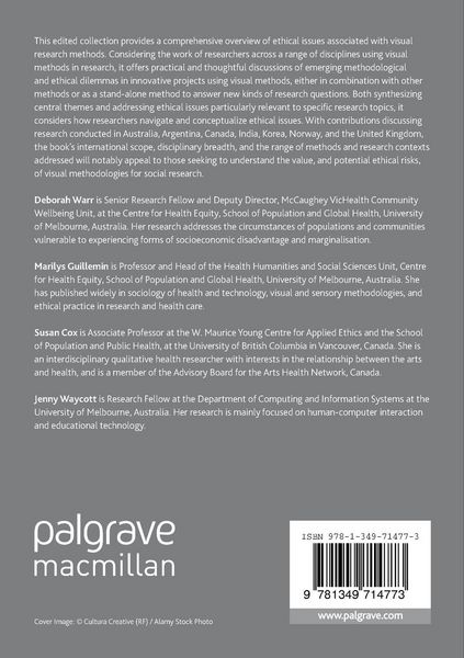 Produktbild: Ethics and Visual Research Methods