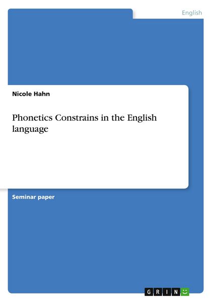Produktbild: Phonetics Constrains in the English language