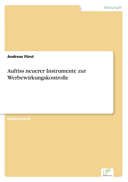 Produktbild: Aufriss neuerer Instrumente zur Werbewirkungskontrolle