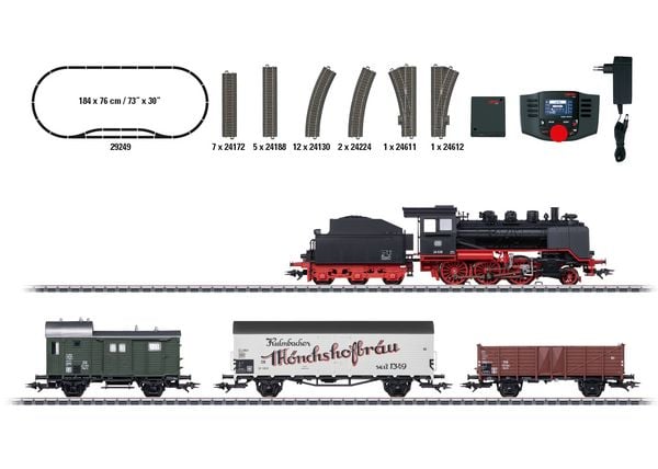 Märklin 29249 H0 Digital-Startpackung Nahgüterzug mit BR 24 der DB