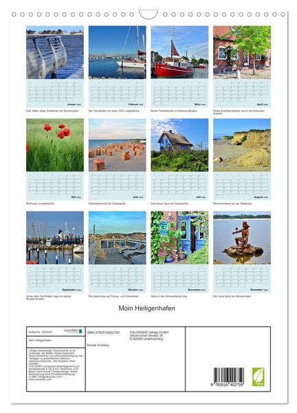 Produktbild: Moin Heiligenhafen (Wandkalender 2026 DIN A3 hoch), CALVENDO Monatskalender