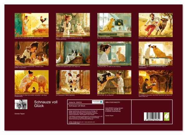 Produktbild: Schnauze voll Gl&uuml;ck (hochwertiger Premium Wandkalender 2026 DIN A2 quer), Kunstdruck in Hochglanz