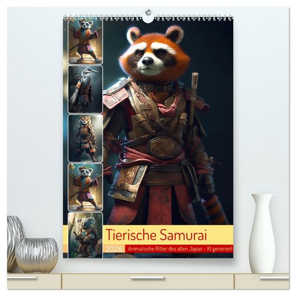 Produktbild: Tierische Samurai (hochwertiger Premium Wandkalender 2026 DIN A2 hoch), Kunstdruck in Hochglanz