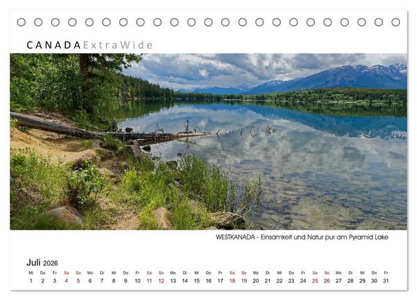 Produktbild: Impressionen aus Westkanada (Tischkalender 2026 DIN A5 quer), CALVENDO Monatskalender