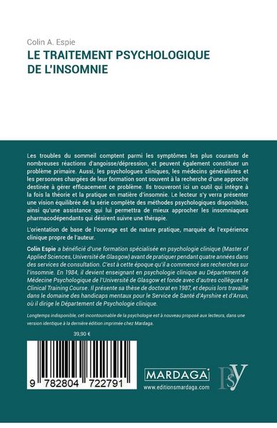 Produktbild: Le traitement psychologique de l'insomnie