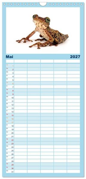 Produktbild: Familienplaner 2027 - Farbenpracht der Fr&ouml;sche mit 5 Spalten (Wandkalender, 21 x 45 cm) CALVENDO