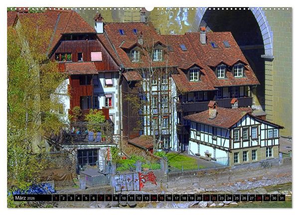 Produktbild: BERN - Vom B&auml;rengraben bis Zytglogge (hochwertiger Premium Wandkalender 2026 DIN A2 quer), Kunstdruck in Hochglanz