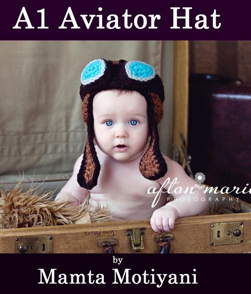 Produktbild: A1 Aviator Hat Crochet Pattern | Bomber Cap With Earflaps And Goggles (Easy Crochet Patterns, #14)