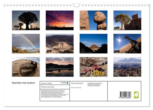 Produktbild: Namibia mal anders (Wandkalender 2027 DIN A3 quer), CALVENDO Monatskalender