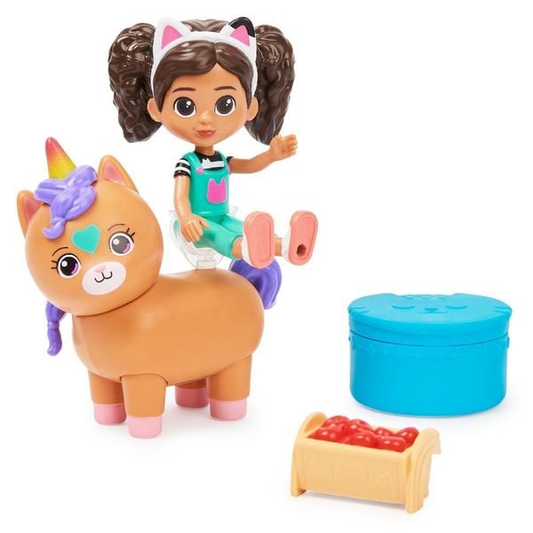 Produktbild: Gabby s Dollhouse, Cat-tivity Set – Kittycorn Pferd - Set mit Gabby und Regenbogeneinhorn Kico