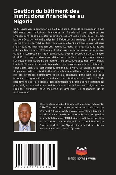 Produktbild: Gestion du b&acirc;timent des institutions financi&egrave;res au Nigeria