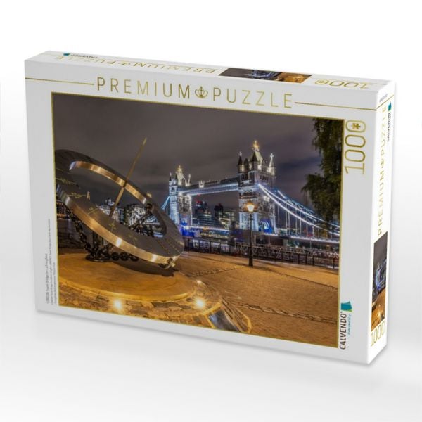 Produktbild: CALVENDO Puzzle LONDON Tower Bridge im Lichterglanz | 1000 Teile Lege-Gr&ouml;&szlig;e 64x48cm Foto-Puzzle f&uuml;r gl&uuml;ckliche Stunden
