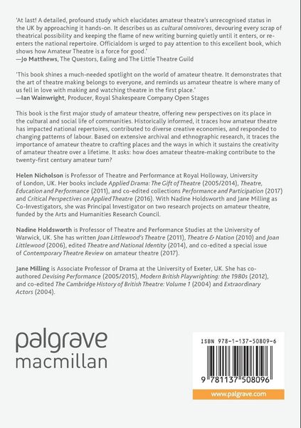 Produktbild: The Ecologies of Amateur Theatre
