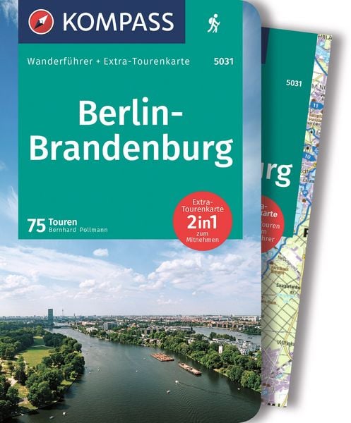 Produktbild: KOMPASS Wanderf&uuml;hrer Berlin-Brandenburg, 75 Touren mit Extra-Tourenkarte