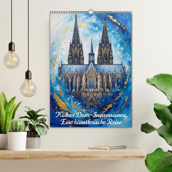 Produktbild: K&ouml;lner Dom-Impressionen: Eine k&uuml;nstlerische Reise (Wandkalender 2027 DIN A2 hoch), CALVENDO Monatskalender