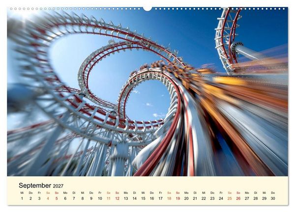 Produktbild: Achterbahn - High Tech, High Speed, High Thrill (hochwertiger Premium Wandkalender 2027 DIN A2 quer), Kunstdruck in Hochglanz