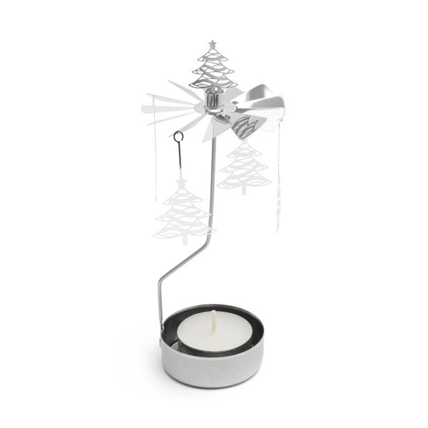Produktbild: Teelichtkarussel Set "Tannenb&auml;ume", silber